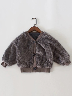 巨亏清货Boabo尺码偏小深秋女童外套毛毛闪闪韩版洋气上衣宝儿宝
