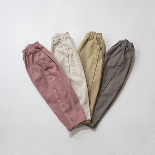 厚实好搭春秋儿童休闲裤 中性款 萝卜裤 韩版 110 柔软弹力长裤 160码