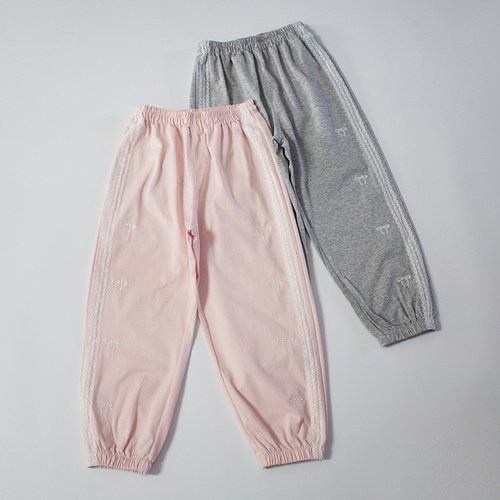 夏季女童棉运动裤防蚊裤柔软顺滑