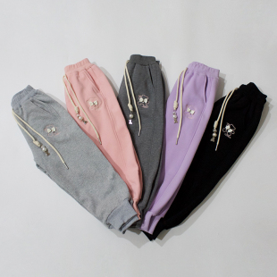 加绒长裤 女童95%棉一体绒运动裤 实用奥利绒 150码 冬桔子优优110