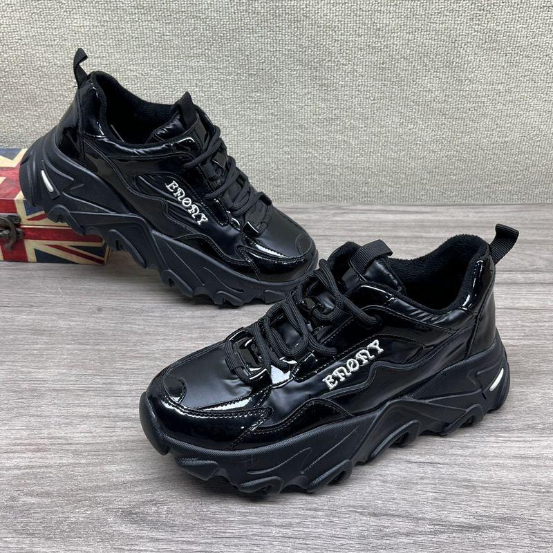 品牌正品老爹鞋小码秋冬款加绒防滑休闲运动鞋轻便百搭炸街女鞋