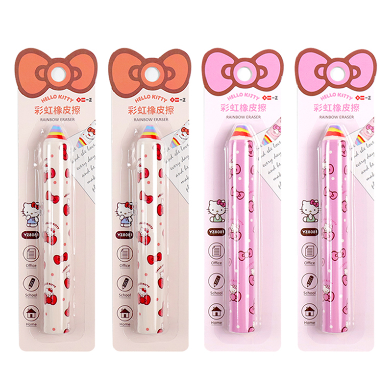 Văn Phòng Phẩm Yizheng Cục Tẩy Cầu Vồng HelloKitty Cục Tẩy Sáng Tạo Hình Dạng Màu Sắc Hello Kitty Siêu Dễ Thương Đáng Yêu