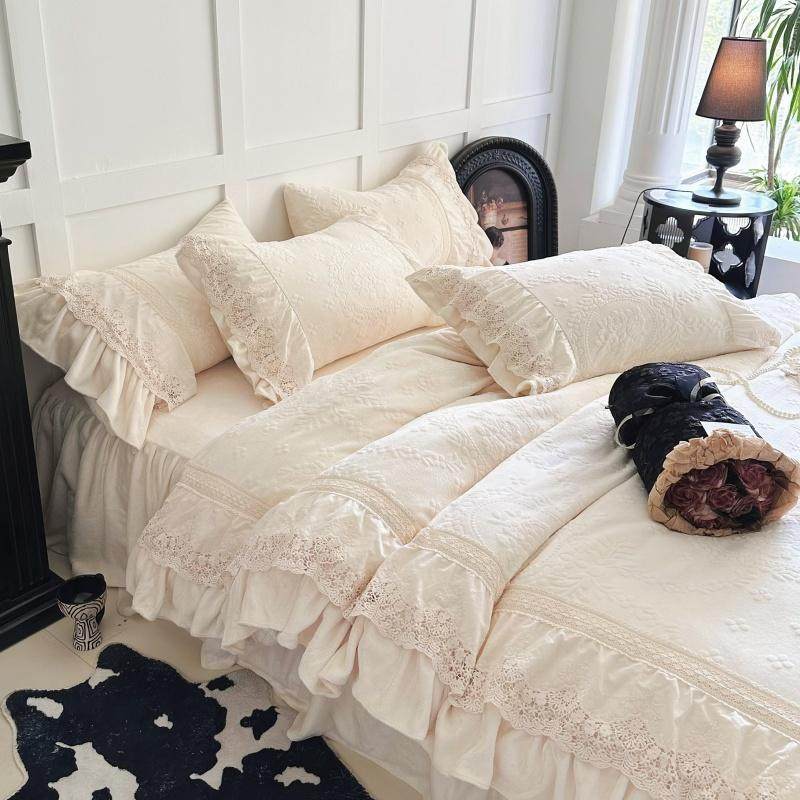 冬季法式浪漫雕花绒四件套牛奶绒刺绣花边被套保暖加厚公主床裙款,床上用品,床品套件/四件套/多件套,淘宝优惠券,粉丝福利购,淘宝优惠卷