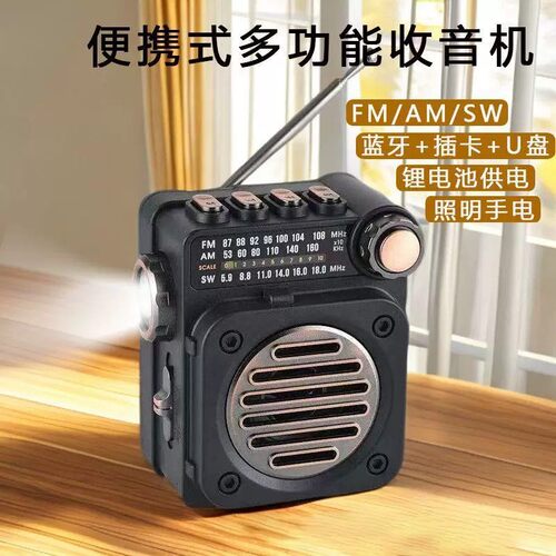德国精工全波段卫星便携收音机展纳蓝牙插卡2026新款多功能小音箱