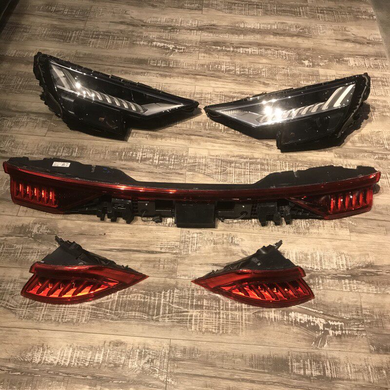 奧迪OLED動態尾燈Q4 Q7 Q8 A6L A7L A8L A7貫穿尾燈流水原廠改裝