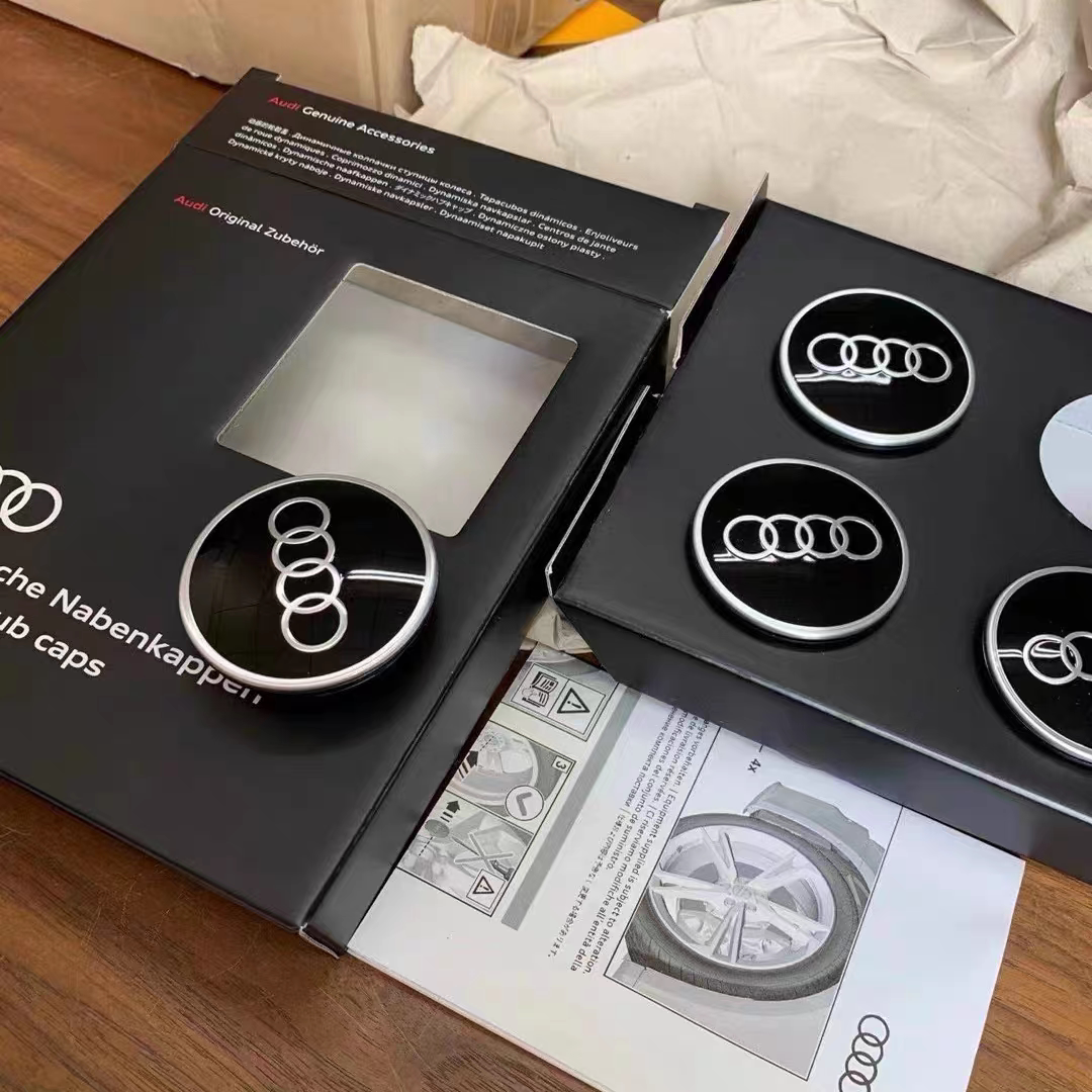 奥迪德国原厂原装进口悬浮轮毂盖亮黑运动S性能RS系列升级改装