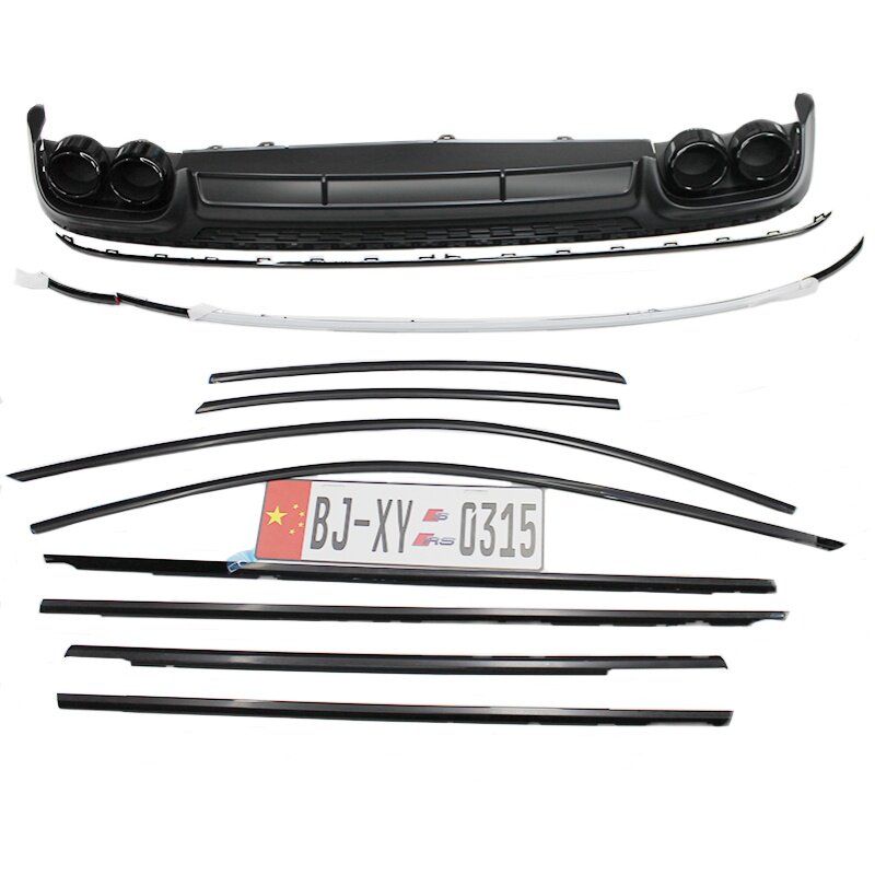 奧迪A6L車(chē)窗飾條A7LC8原廠車(chē)身飾條亮黑包亮條黑武士套件改裝升級(jí)