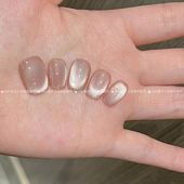 小灯泡 穿戴美甲贴高级感 纯色猫眼细闪法式 新款 纯手工穿戴甲短款