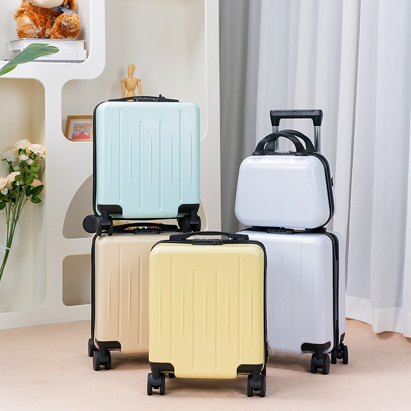 行李箱女新款14寸春秋航空登机皮箱万向轮套箱儿童男拉杆旅行箱