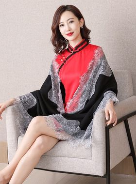 两用春秋款结婚新娘优雅围巾披肩