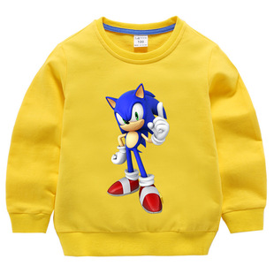 sonic索尼克超音鼠新款中小童卫衣儿童长袖男上衣儿童圆领打底衫