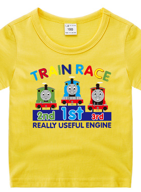 THOMAS托马斯火车儿童夏装短袖衣服男童纯棉打底衫半袖T恤童上衣