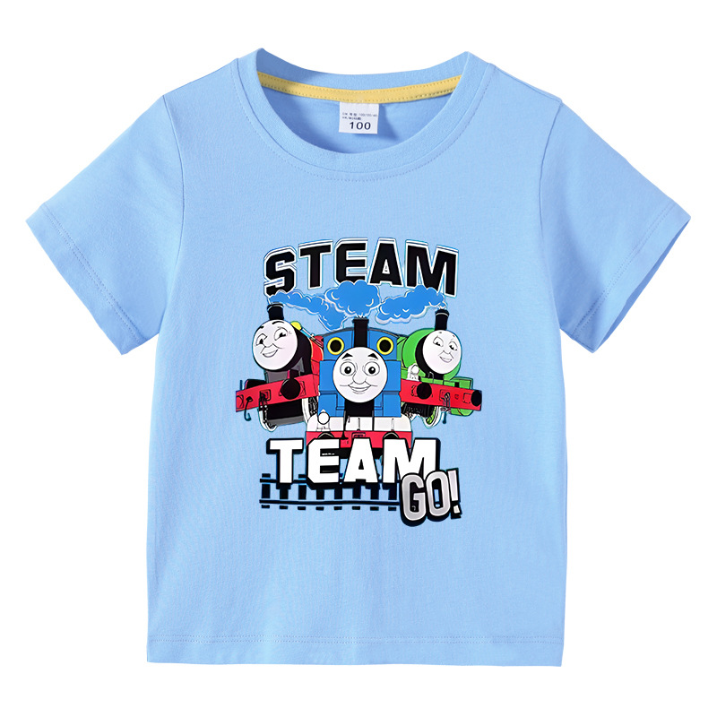 托马斯Thomas外贸童装儿童夏装短袖男孩女童宝宝半袖T恤上衣纯棉