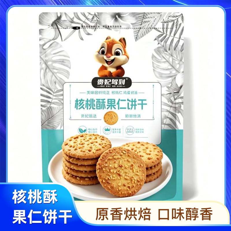 贵妃驾到核桃酥果仁饼干原香烘焙口味醇香坚果饼干整箱健康小零食