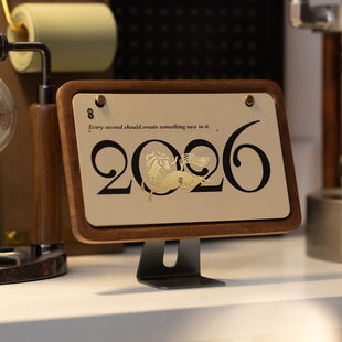 2026台历定制新款马年高端日历桌面摆件简约创意办公室翻页月历