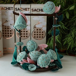 元 饰礼物 旦节新年好运连连莲蓬香囊香包挂件艾草中草药香料挂饰装