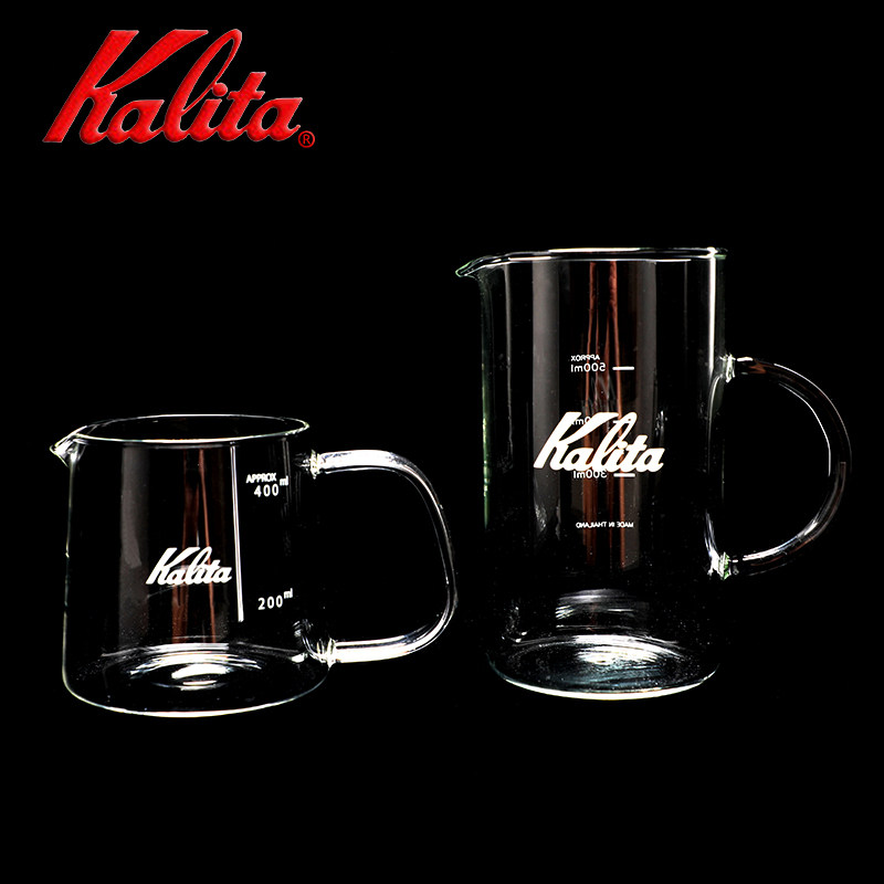 日本进口Kalita Jug手冲咖啡分享壶下壶 耐热玻璃可爱壶400/500ml