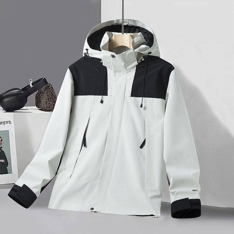 冲锋衣男女秋冬新款男士连帽青年户外运动休闲情侣百搭上衣外套潮