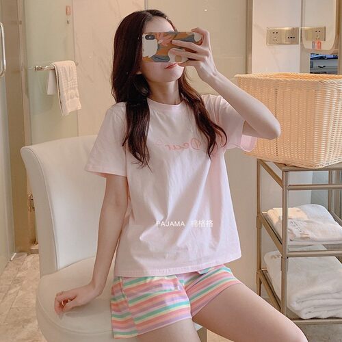 卡仙米女纯棉可爱卡通睡衣