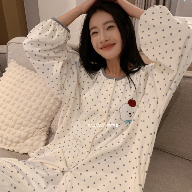 卡仙米女海岛绒加厚保暖家居服