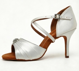 欧笠8CM厚水台凉鞋鱼嘴2026拉丁舞鞋舞蹈鞋国标舞高跟鞋