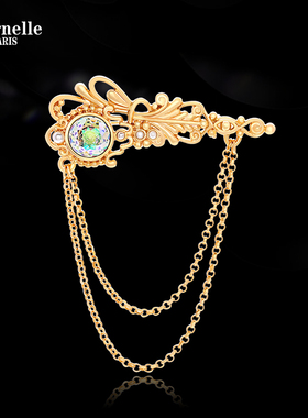 Eternelle法国永恒巴洛克复古胸针高档时尚流苏领针秋冬配饰胸花