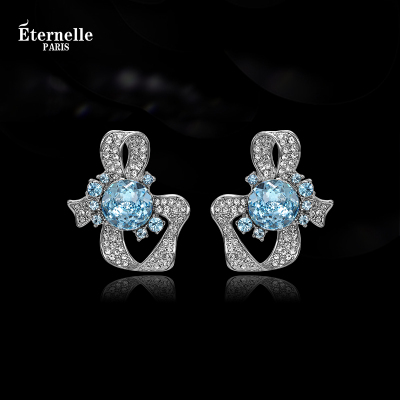 Eternelle法国永恒原创飘带耳饰高级感轻奢水晶耳钉优雅气质耳环