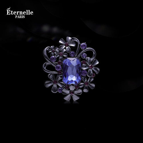 Eternelle花漾年华水晶胸针