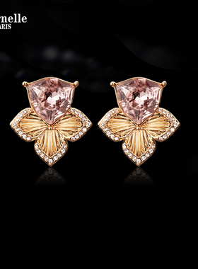 Eternelle法国永恒法式轻奢四叶草耳钉小众设计感新款精致女耳环