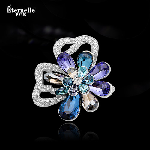 Eternelle小众设计感花朵胸针