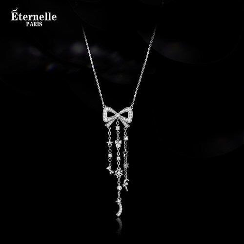 Eternelle高级感蝴蝶结流苏项链