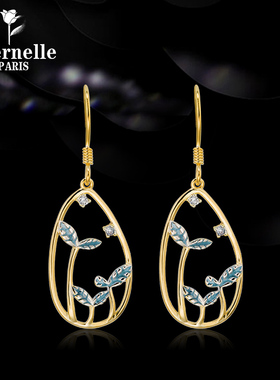 法国Eternelle珠宝设计师高级感耳环925银气质女百搭耳坠简约耳饰