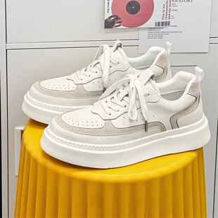 2025新款潮鞋面包鞋厚底板鞋小白鞋休闲百搭同款校园情侣鞋运动鞋