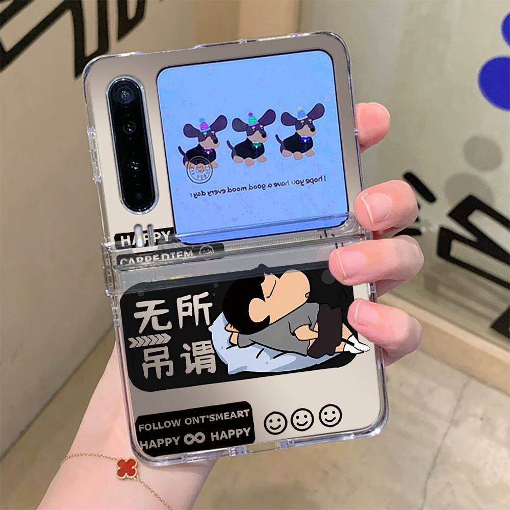空调小新适用华为Pura X手机壳中轴铰链PuraX防摔折叠透明硬壳