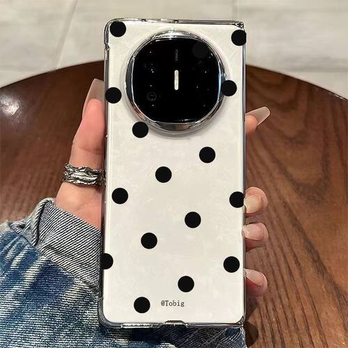 适用华为mateX6折叠屏手机壳波点小爱心X5典藏版链条x3透明
