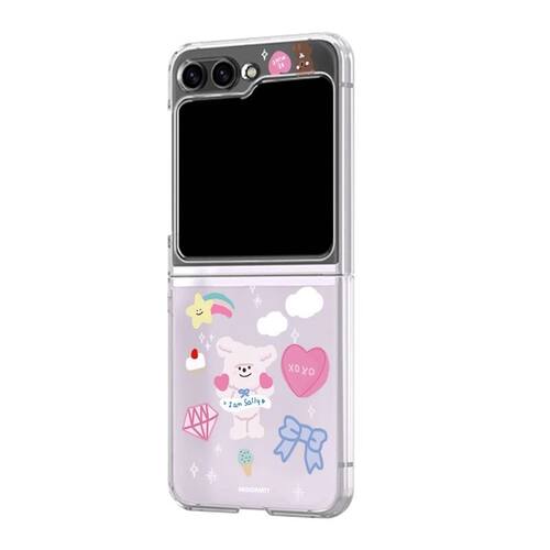 爱心兔子适用三星zflip6手机壳flip5折叠屏4代W25flip小清新潮款