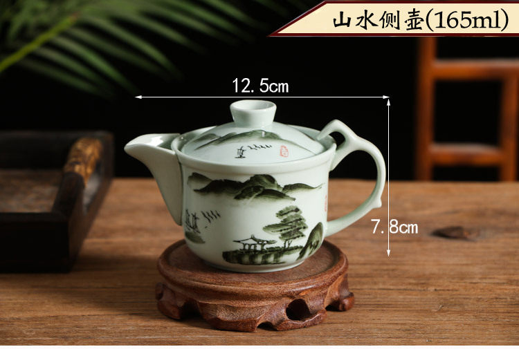 青花瓷茶具套装家用客厅办公室会客喝茶泡茶壶茶杯盖碗茶具套装