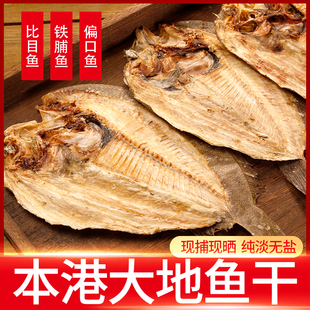 大地鱼干商用广东汕尾特产云吞汤料铁脯鱼翅脯鱼比目鱼干扁口鱼干