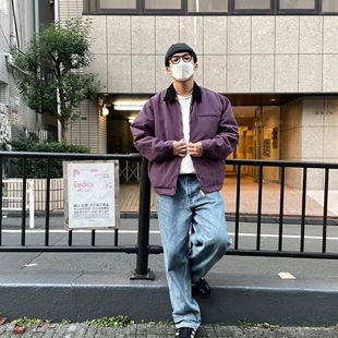 秋冬季J001加厚底特律夹克棉服j97短款卡其色工装灯芯绒翻领外套