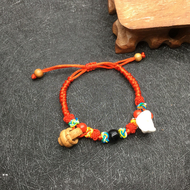 宝宝桃木手链 儿童婴儿手工编织压惊保平安手链脚链 猪精红绳,饰品/流行首饰/时尚饰品新,其他DIY饰品配件,淘宝优惠券,粉丝福利购,淘宝优惠卷