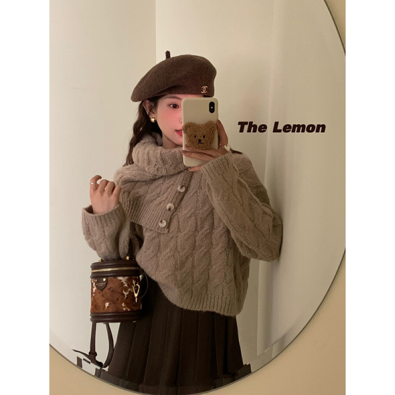 THELEMON韩系ins慵懒风麻花编织