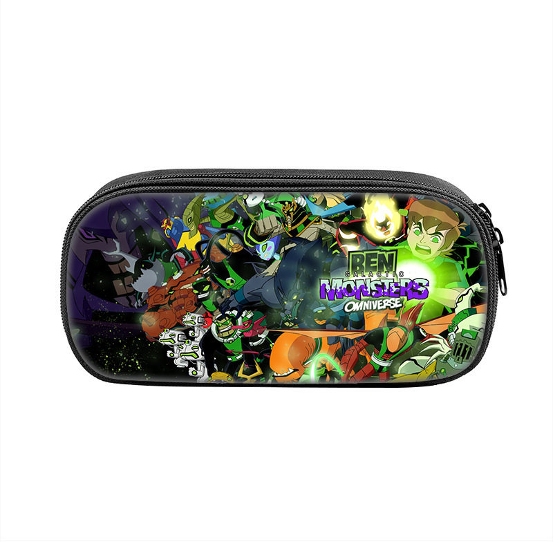 厂家少年骇客印花笔袋 BEN10中小学生文具收纳袋大容量铅笔袋