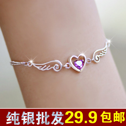 s925纯银手链天使恋人一见钟情