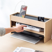 日本SANWA数码 整理收纳架电线收纳盒电源线插板接线板耳机数据线桌面理线柜集线盒缠绕家用拖线板隐形藏线