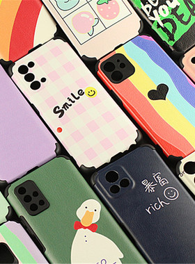 适用VIVO iQOO15 9 8 7 10 IQOO12 13 11 Neo9 5 6 U5 Z6 Z7X Z8X Pro手机保护套小羊皮彩绘贴皮全包边外壳