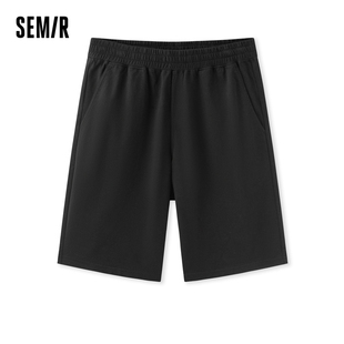 松紧腰简约纯色五分短裤 男2024夏新款 森马休闲中裤 纯棉 商场同款