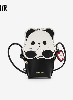 森马包包斜挎包女2024新款可爱熊猫单肩包精致小巧手机包休闲女包