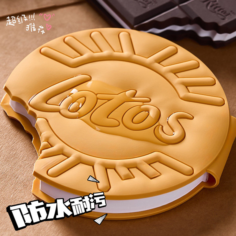 豆豆本迷你笔记本高颜值解压饼干便签本巧克力造型儿童笔记本折叠饼干口袋便签迷你可爱高颜值随便小本子