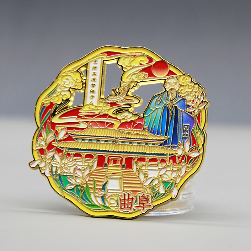 曲阜孔子庙冰箱贴金属文创纪念品