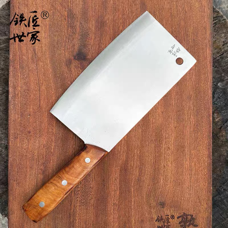 铁匠世家手工锻打不锈钢家用菜刀特殊材质切菜刀切丝切片不可斩骨
